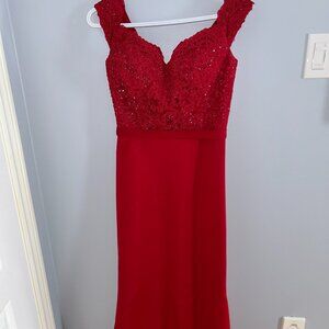 J'Adore Evening - Long Red Prom/Formal Dress - US Size 10